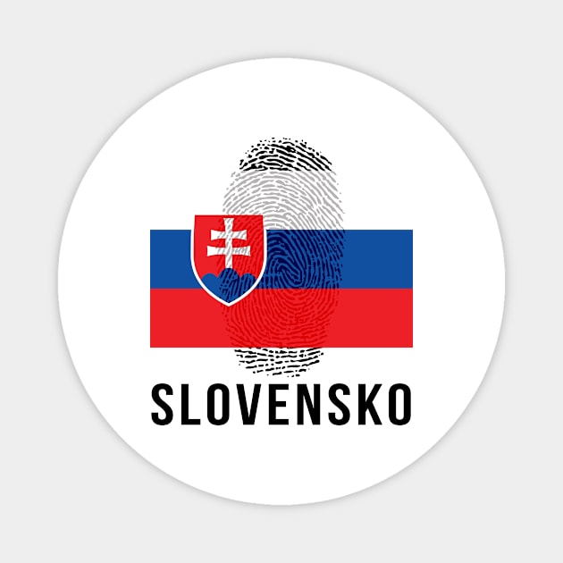 Slovakia Flag DNA Magnet by Rocky Ro Designs